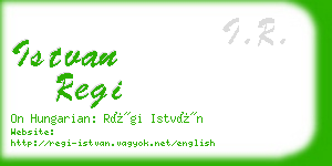 istvan regi business card